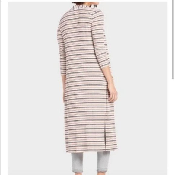 Evereve Peyton Jensen Jenny Striped Duster Cardigan - Picture 2 of 9